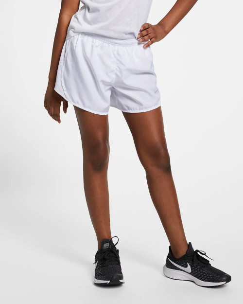Nike Tempo Big Kids' (Girls') Dri-Fit Running Shorts - White/Wolf Grey Nike Tempo Big Kids' (Girls') Dri-Fit Running Shorts - White/Wolf Grey