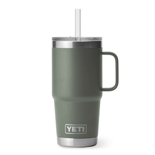 YETI Rambler 25 oz Camp Green BPA Free Straw Mug