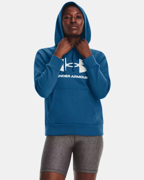 Under Armour Women's UA Rival Fleece Big Logo Hoodie - Varsity Blue