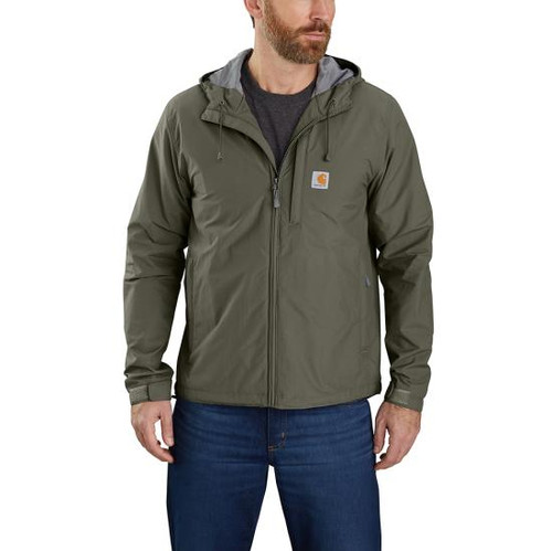 Carhartt Men's Rain Defender Relaxed Fit Lightweight Jacket - Dusty Olive