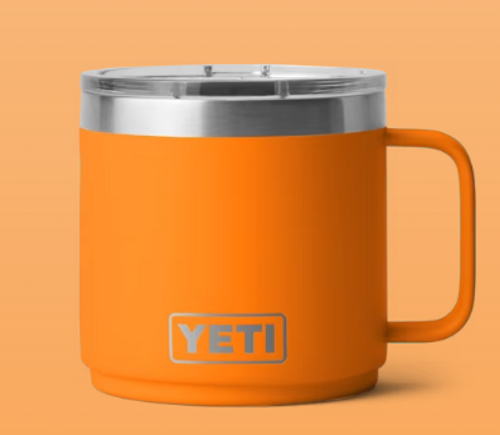 Yeti Rambler 14 oz Stackable Mug with Magslider Lid - King Crab Orange