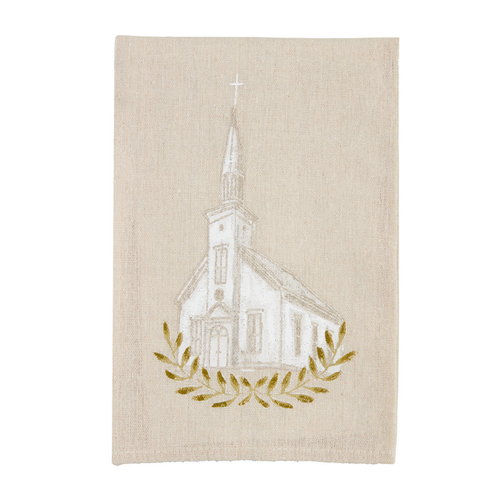 Mud Pie Church Painted Towel