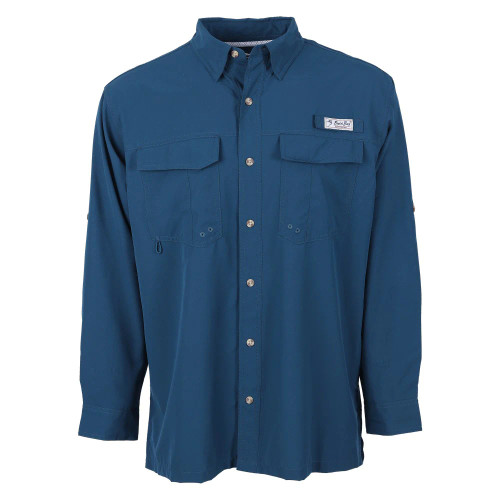 Bimini Bay Flats V Men's Long Sleeve Shirt - Teal