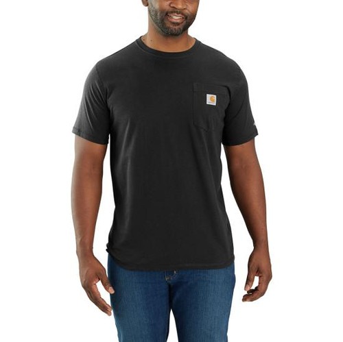 Carhartt Force Relaxed-Fit Midweight Short-Sleeve Pocket T-Shirt - Black Carhartt Force Relaxed-Fit Midweight Short-Sleeve Pocket T-Shirt - Black