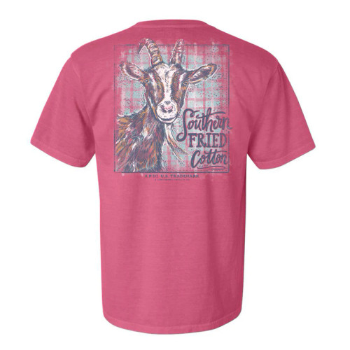 Southern Fried Cotton Whatever Floats Your Goat Tee- Crunchberry