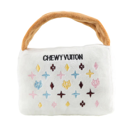 White Chewy Vuiton Handbag Large