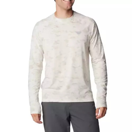 Columbia Men's PFG Uncharted Long Sleeve - Stone Uncharted Waters