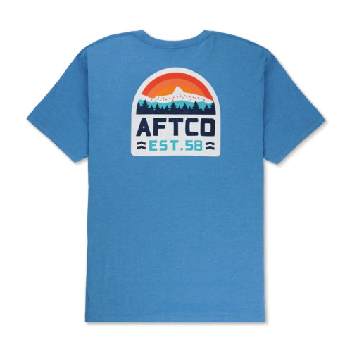 Aftco Rustic Tee - Azure Heather