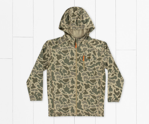 Southern Marsh Youth Tidal Performance  Stretch Zip Hoodie: Camo