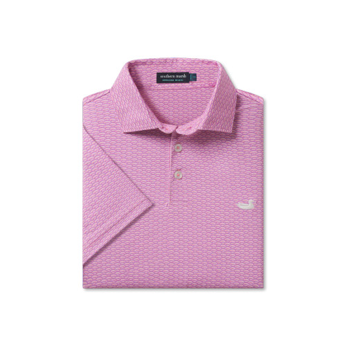 Southern Marsh Youth Flyline Performance Polo - Fan Shell - Rhubarb Fan Shell