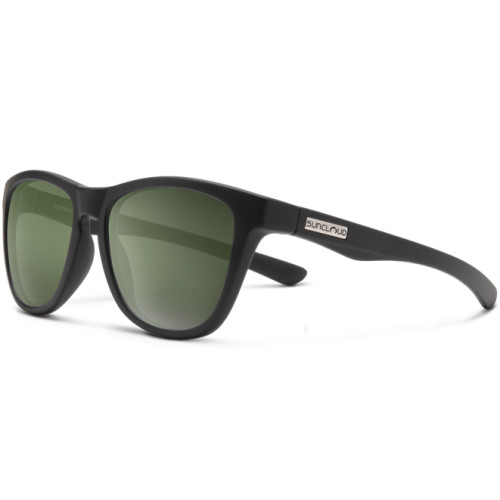 Suncloud Topsail Sunglasses - Matte Black with Polarized Gray Green