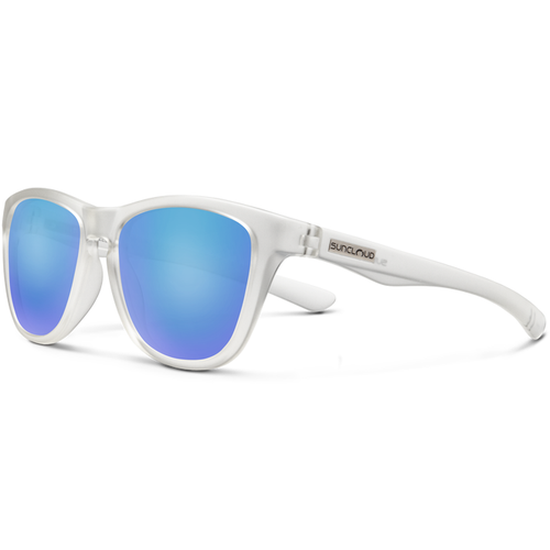 Suncloud Topsail Sunglasses - Matte Crystal with Polarized Blue Mirror