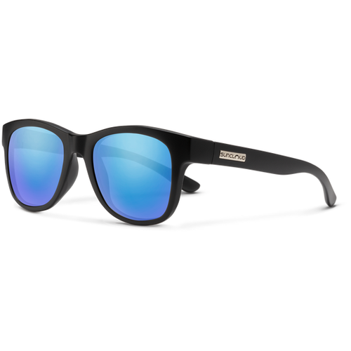 Blenders Leeway Sunglasses - Matte Black with Polarized Blue Mirror