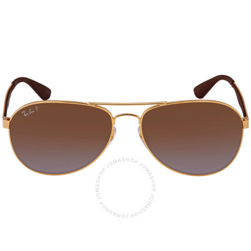 Ray-Ban Polarized Aviator Sunglasses - Arista Gold/Brown Gradient Ray-Ban Polarized Aviator Sunglasses - Arista Gold/Brown Gradient