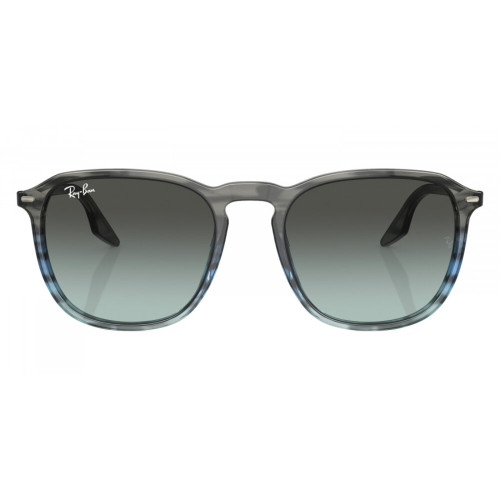 Ray-Ban Striped Grey & Blue Acetate Sunglasses - Blue/Black Gradient Lenses Ray-Ban Striped Grey & Blue Acetate Sunglasses - Blue/Black Gradient Lenses
