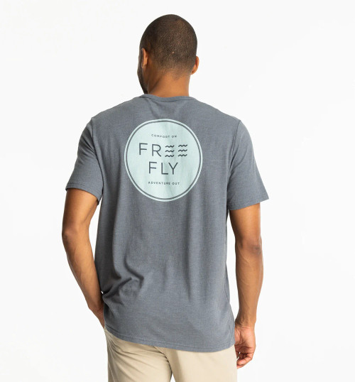 Free Fly Comfort On Pocket Tee - Heather Storm Cloud