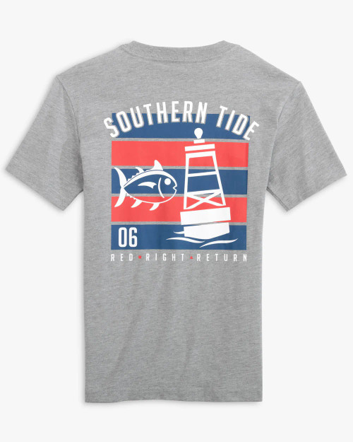 Southern Tide Youth RRR Skipjack Tee - Heather Quarry