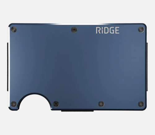 The Ridge Alpine Navy Aluminum Ridge Wallet with Money Clip