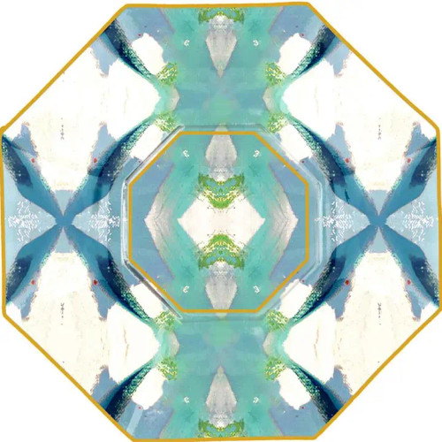 Jasmine Blue By Laura Park Decoupage Glass Plate