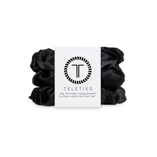 TELETIES Jet Black Large Scrunchie