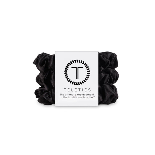 TELETIES Jet Black Small Scrunchie