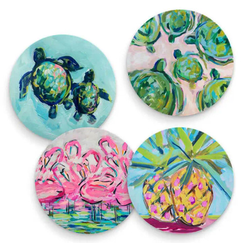 Green Box Art That Tropical Feeling - Set of 4 By Maren Devine Coasters