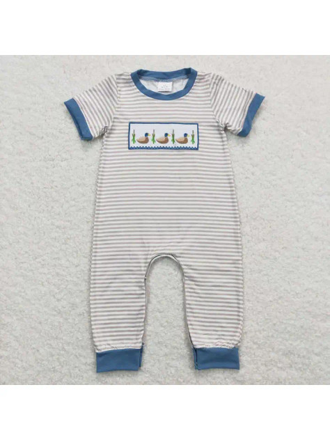 Aier Wholesale Baby Infant Boys Duck Short Sleeve Rompers