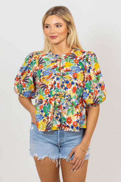 Karlie Bright Multi Palm Knot Top