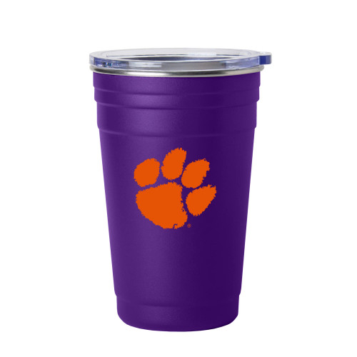 Logo Clemson Purple 22oz Flipside Stainless Cup Logo Clemson Purple 22oz Flipside Stainless Cup
