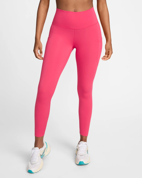 Nike One Women's High Waisted 7/8 Leggings with Pockets - Aster Pink/Black Nike One Women's High Waisted 7/8 Leggings with Pockets - Aster Pink/Black