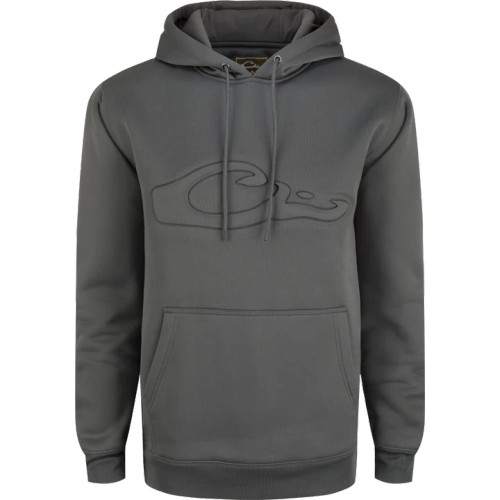 Drake Back Eddy Embossed Hoodie - Castlerock Grey