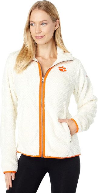 Columbia Women's CLG Fire Side II Sherpa FZ - Clemson- Chalk