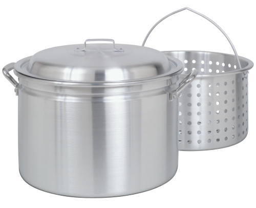 Bayou Classic 24-qt Aluminum Stockpot with Basket