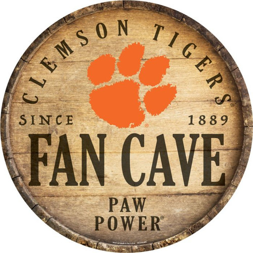 Wincraft Clemson Tigers Round Wood Sign Wincraft Clemson Tigers Round Wood Sign