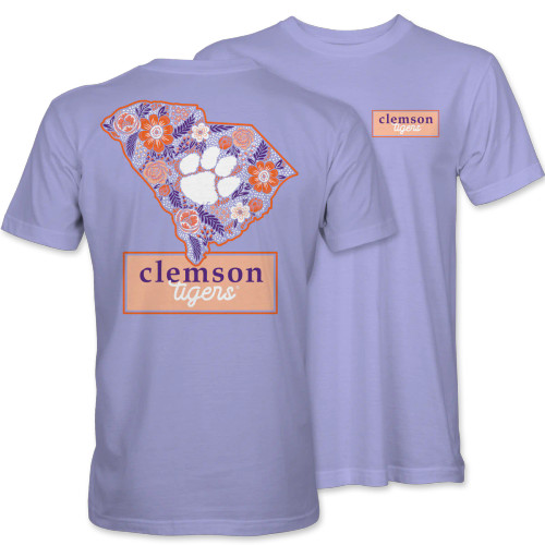Palmetto Shirt Co. Clemson Floral State Tee Palmetto Shirt Co. Clemson Floral State Tee