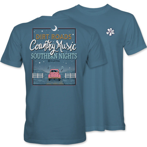 Itsa Girl Thing Dirt Roads Tee - Indigo Itsa Girl Thing Dirt Roads Tee - Indigo