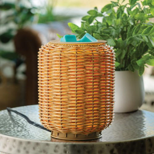 Candle Warmers Etc. Wicker Lantern Illumination Fragrance Warmer Candle Warmers Etc. Wicker Lantern Illumination Fragrance Warmer