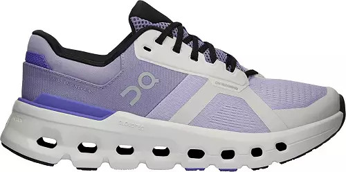 On Women's Cloudrunner 2 Running Shoes - Nimbus/Blueberry On Women's Cloudrunner 2 Running Shoes - Nimbus/Blueberry