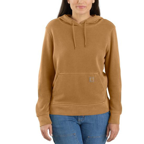 Carhartt Women's Relaxed Fit Midweight Garment Dyed French Terry Hooded Sweatshirt - Carhartt Brown Carhartt Women's Relaxed Fit Midweight Garment Dyed French Terry Hooded Sweatshirt - Carhartt Brown