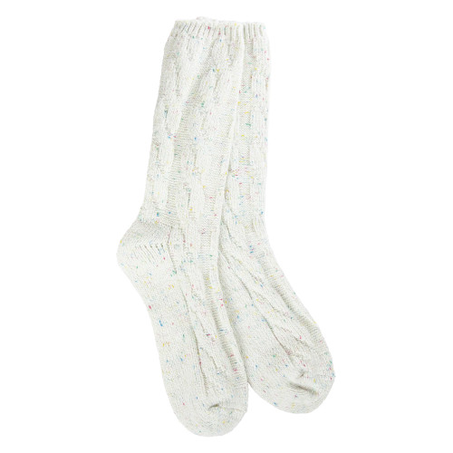 World's Softest Socks Weekend Ragg Cable Crew - Vanilla Confetti World's Softest Socks Weekend Ragg Cable Crew - Vanilla Confetti