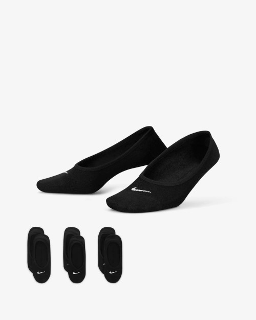 Nike Women's Everyday Lightweight Footie Socks - 3 Pack - Black/White Nike Women's Everyday Lightweight Footie Socks - 3 Pack - Black/White