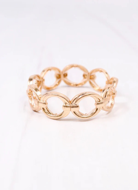Caroline Hill Sampson Stretch Bracelet - Worn Gold Caroline Hill Sampson Stretch Bracelet - Worn Gold