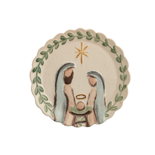 Mud Pie Nativity Round Platter Mud Pie Nativity Round Platter