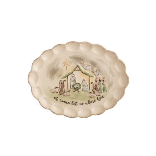 Mud Pie Nativity Oval Platter Mud Pie Nativity Oval Platter