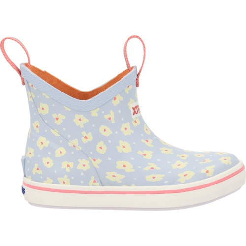 Xtratuf Girls' Ankle Deck Boot - Blue Flowers