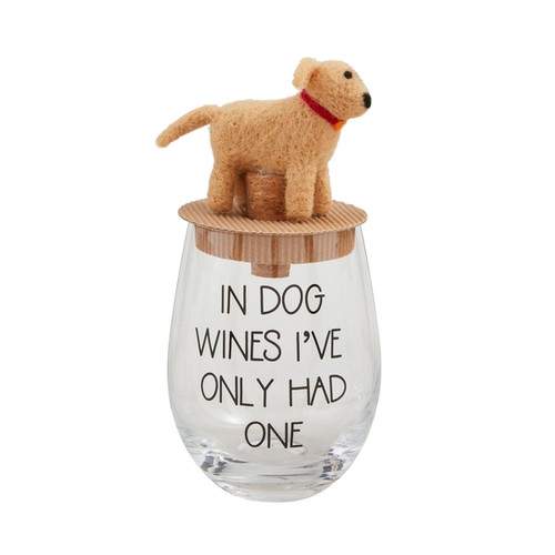 Mud Pie Dog Wines Glass Topper Set Mud Pie Dog Wines Glass Topper Set