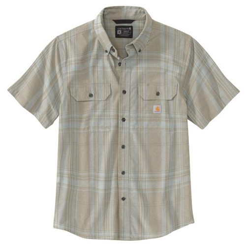 Carhartt Loose Fit Midweight Short Sleeve Plaid Shirt - Chalk Carhartt Loose Fit Midweight Short Sleeve Plaid Shirt - Chalk