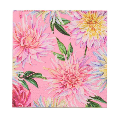 Sophistiplate Dahlia Garden Cocktail Napkins/20pk