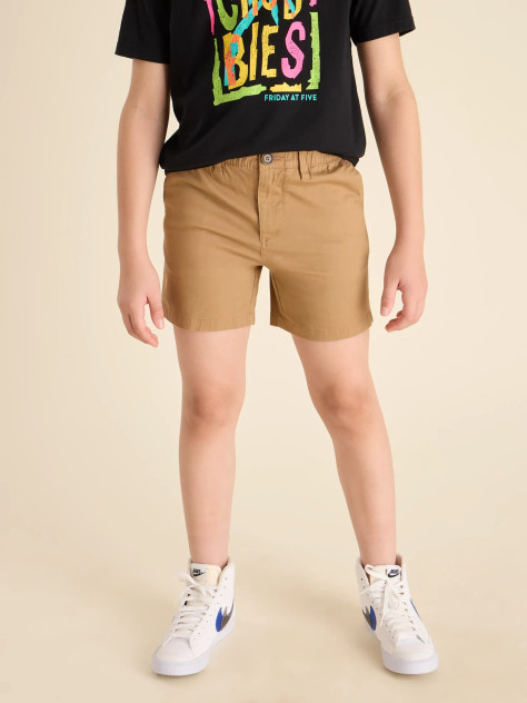 Chubbies The Staples Boys Stretch Shorts - Dark Khaki Chubbies The Staples Boys Stretch Shorts - Dark Khaki