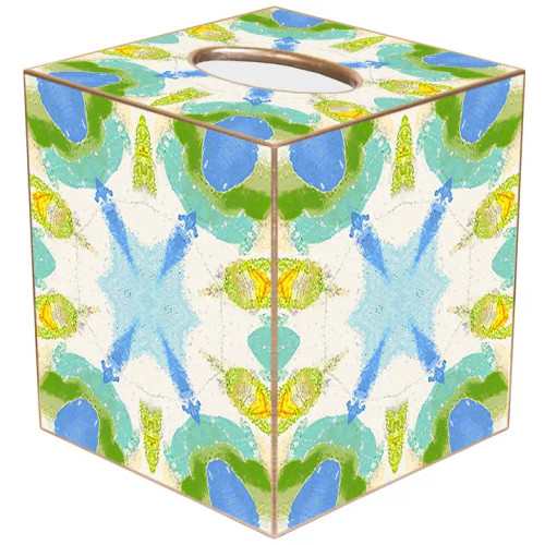 Marye-Kelley Hyacinth Azul Laura Park Tissue Box - Paper Mache Marye-Kelley Hyacinth Azul Laura Park Tissue Box - Paper Mache